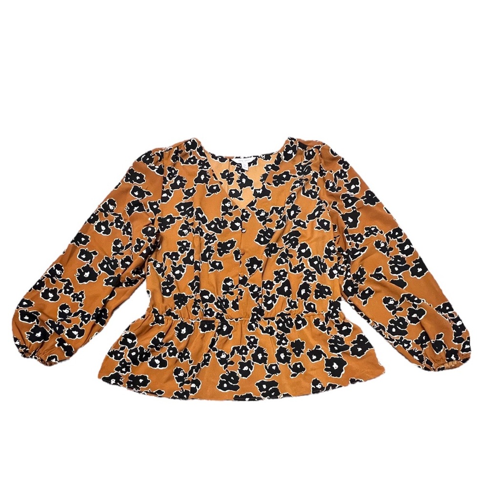 Peplum Blouse Blouson Sleeves XXL Nine West New with Tags